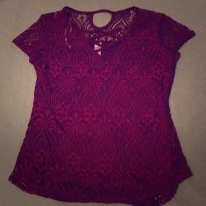 Burgundy shirt